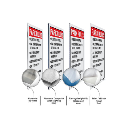 Park Rules
Register In Office.
One Comping Party In Office At A Time.
All Vehicles Must Have Pass.
Visito Rs Must Register.
Daily Visiting Fee:
Visitors Must Park In Designated Areas.Sign