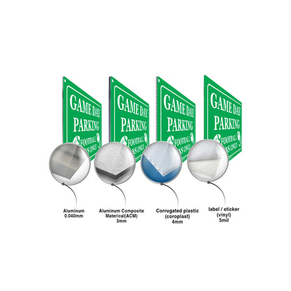 Game Day Parking
Football Fans Only Sign