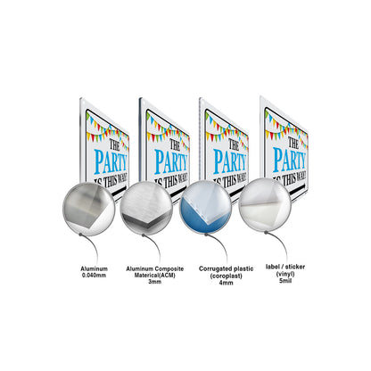 The Party Is This Way Sign