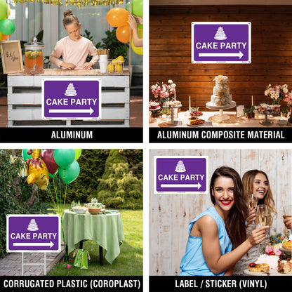 Cake Party Sign