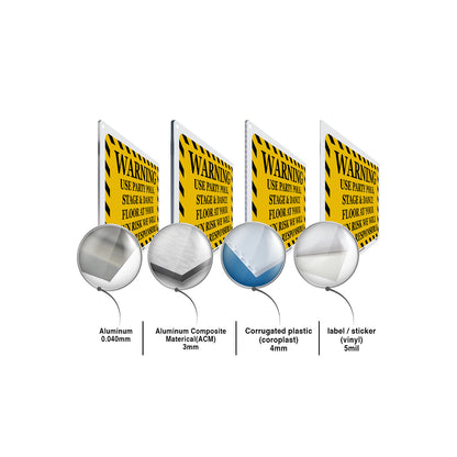 Arning Use Party Pole, Stage And Dance Floor At  Your Own Risk We Will Not Be Responsible Sign