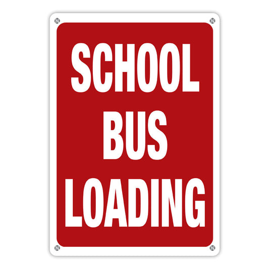 School bus loading sign