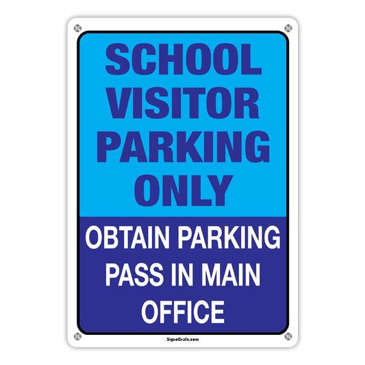 School Visitor Parking Only Obtain Parking Pass In Main Office