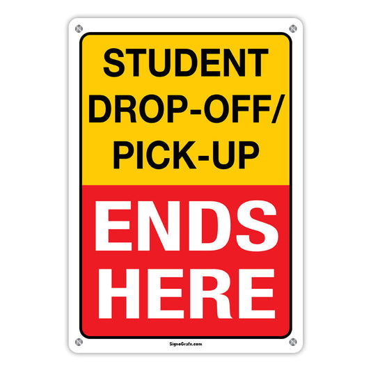 Student Drop-Off/Pick-Up Ends Here
