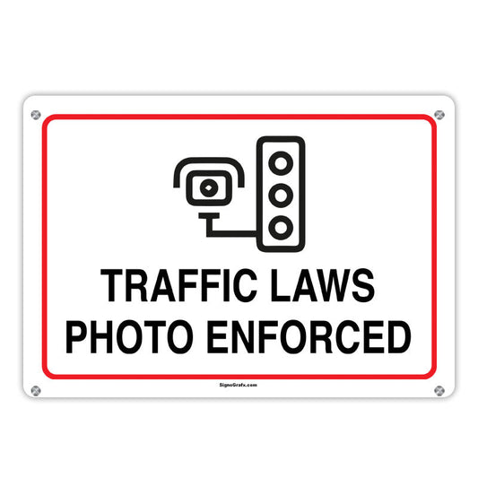 Traffic Laws Photo Enforced Signs
