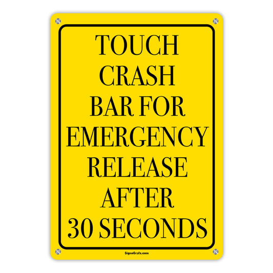PORTRAIT TOUCH CRASH BAR FOR EMERGENCY RELEASE