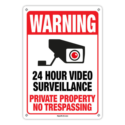 Warning  This Property Is Protected By Video  Surveillance Sign
