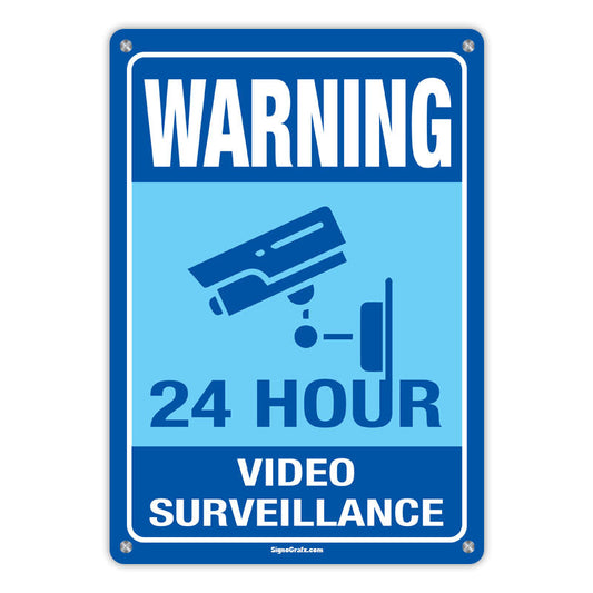 Warning  Video Surveillance  Sign