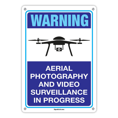Warning 24 Hour Video Surveillance No Trespassing Sign