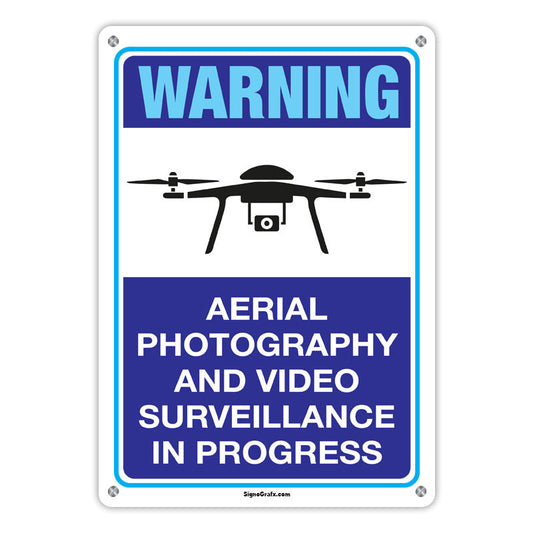 Warning 24 Hour Video Surveillance No Trespassing Sign