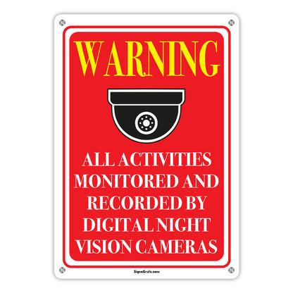Warning 24 Hour Video Surveillance Sign