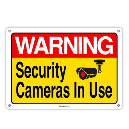 Warning Premises Monitored By 24 Hour Video Surveillance Sign