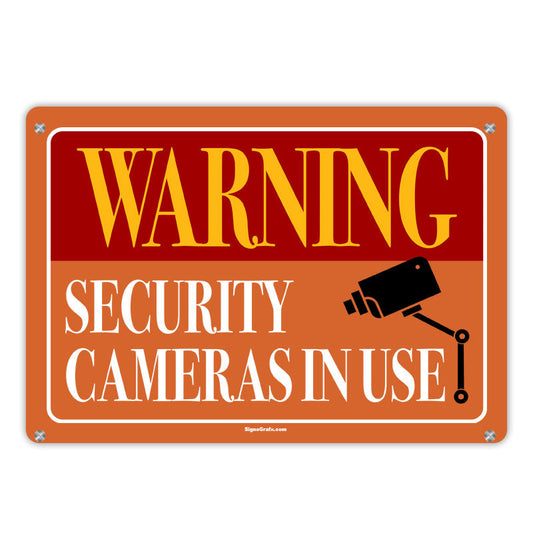 Warning Private Property Under 24 Hour Surveillance
 With Night Vision Cameras Sign