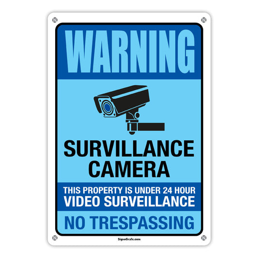 Warning Security Cameras In Use Sign