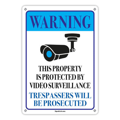 Warning Security Cameras In Use Sign