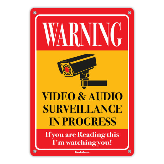 Warning Surveillance Camera Sign