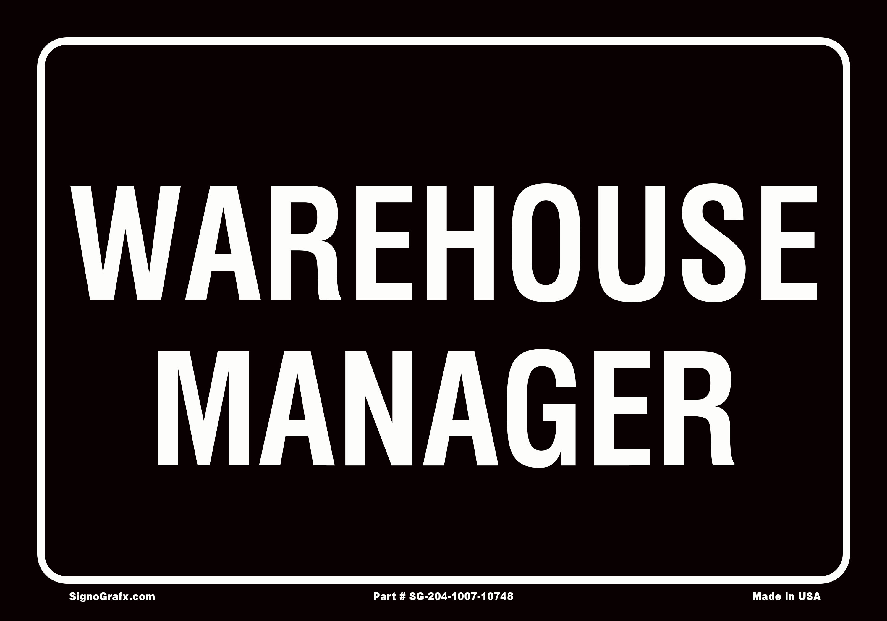 Warehouse Manager